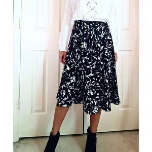 Black Printed Skirt - NWT